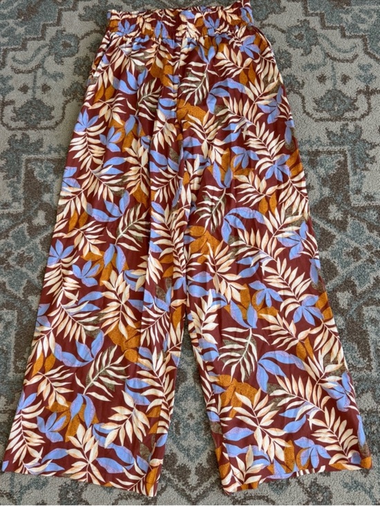 Billabong Pants - Billabong Flowy Wide  Leg Colorful Pants with Pocket Size M Made in India Floral